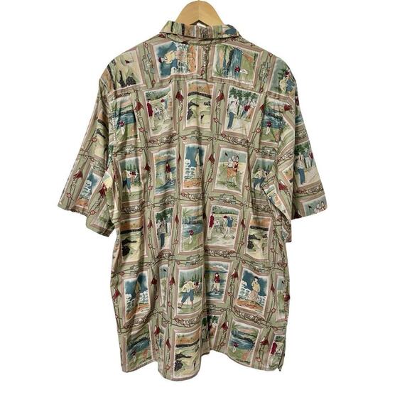 VTG Reyn Spooner Early Century Men's Golfers Button Down Shirt 2XLT Hawaiian - Picture 2 of 9